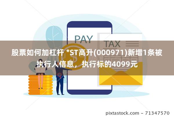 股票如何加杠杆 *ST高升(000971)新增1条被执行人信息，执行标的4099元